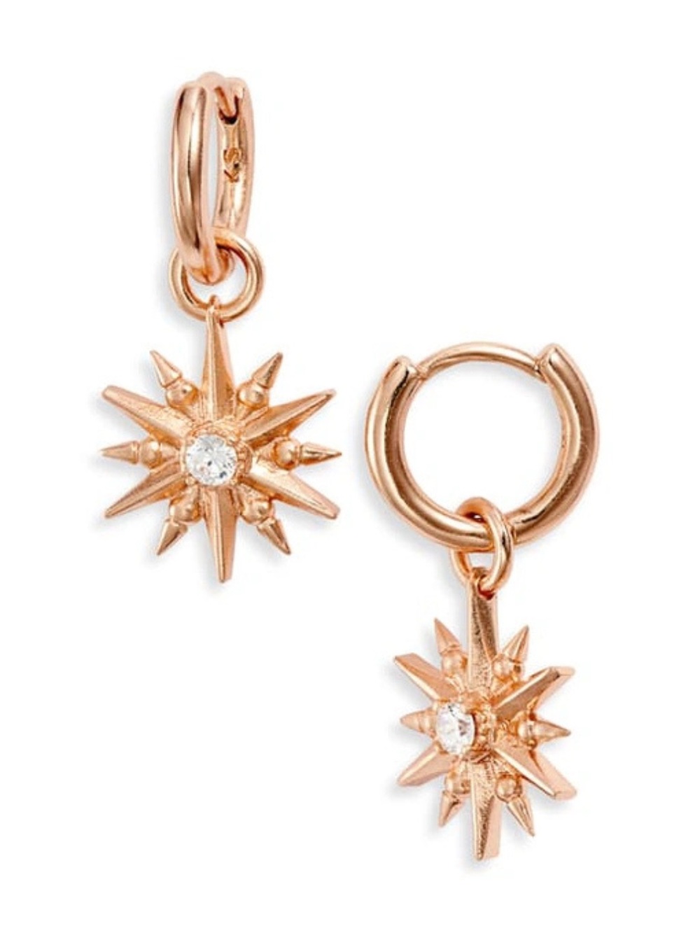 NWT! Kendra Scott Starburst Huggie Hoop Earrings - Rose Gold